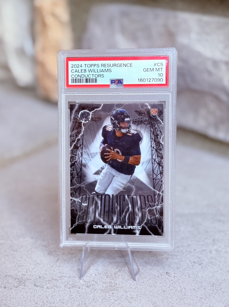 Caleb Williams 2024 Topps Resurgence Conductors Refractor PSA 10 GEM MT RC Bears