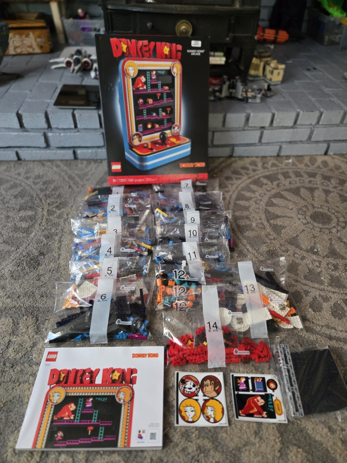 💥LEGO  Super Mario  Donkey Kong™ Arcade 18+ 1367 pieces.  #72051  (NO-BOX)