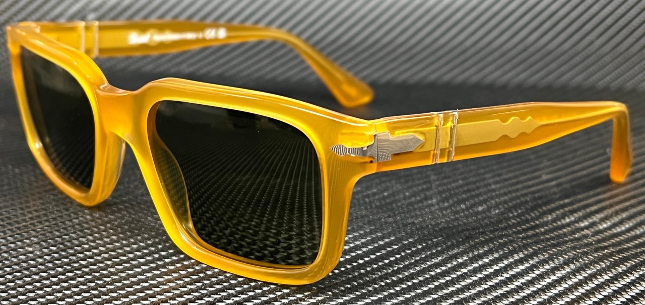 PERSOL PO3272S 204 4E Miele Yellow Unisex 55 mm Sunglasses