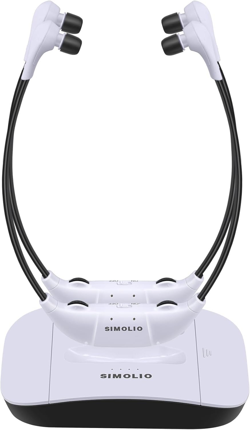 SIMOLIO Dual Wireless Headset System for TV Listening,No Pairing, No Delay, used