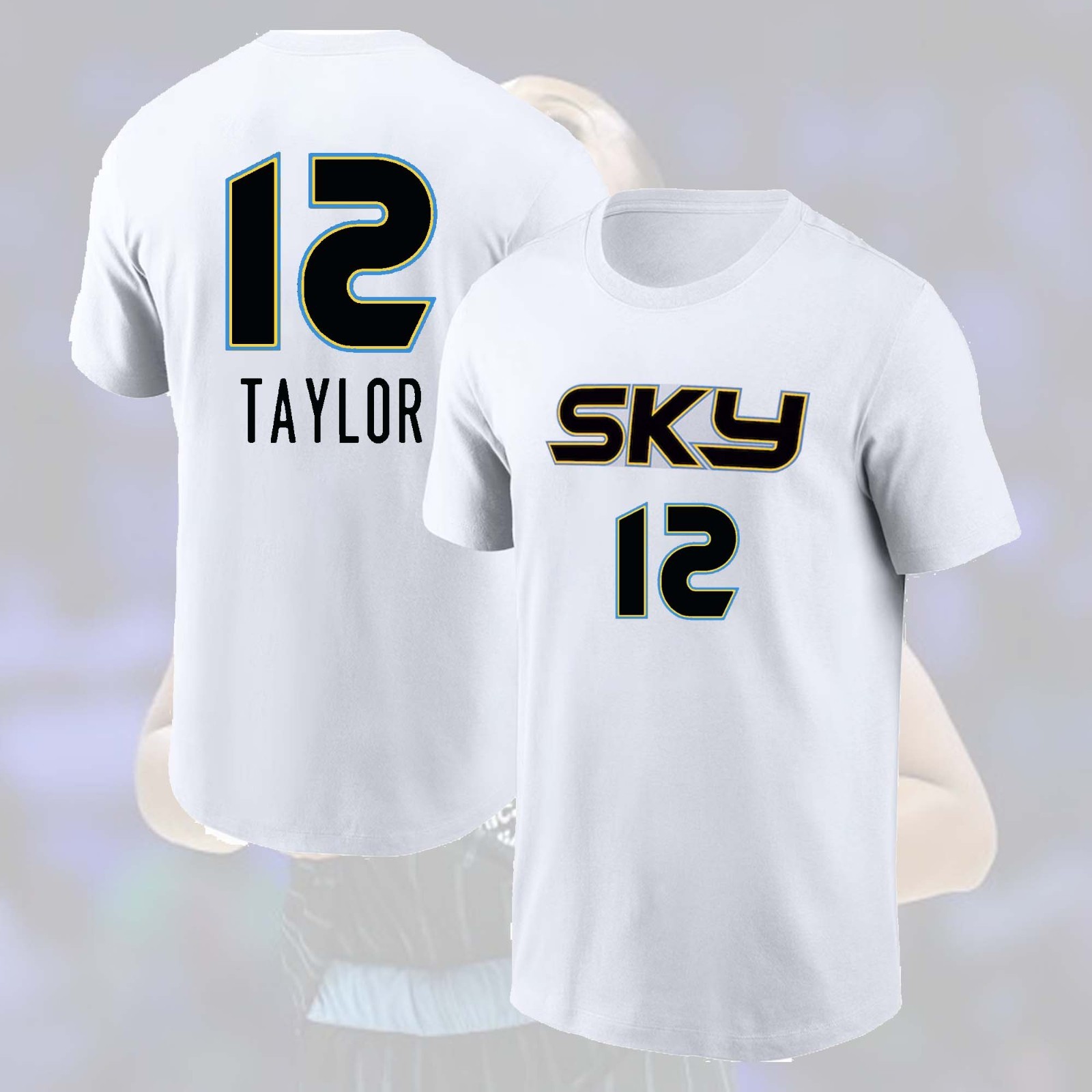 NEW SALE - Sydney Taylor #12 Chic@go Sky Team 2026 Player Name & Number