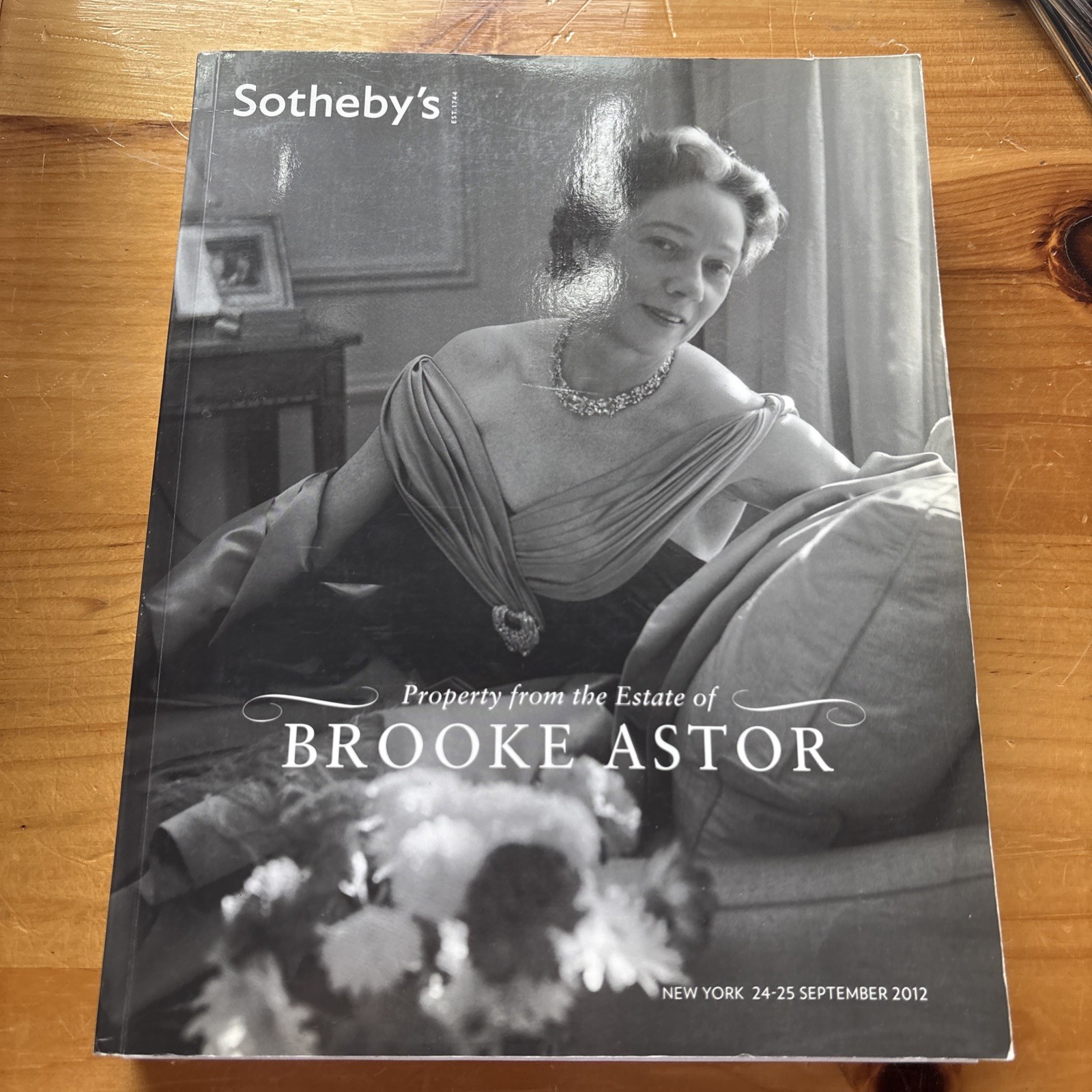 Sotheby’s 2012 Property From The Estate Of Brooke Astor W/ Bidding Form Fine Art