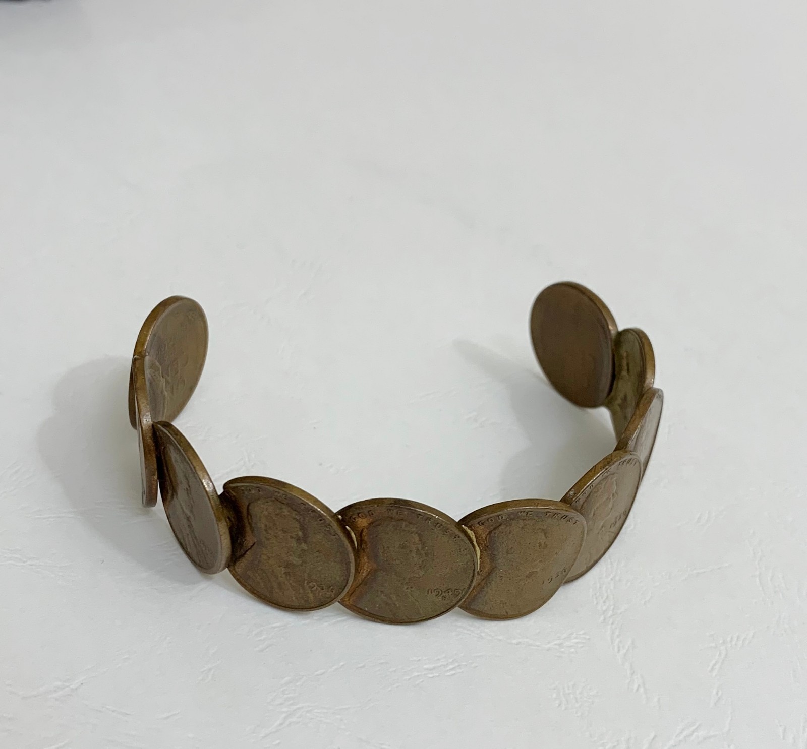 Vintage Wheat Penny Cuff Bracelet 1938, 1930, 1919, 1936, 1949, 1939, 1942, 1951 Vintage Wheat Penny Cuff Bracelet 1938, 1930, 1919, 1936, 1949, 1939, 1942, 1951