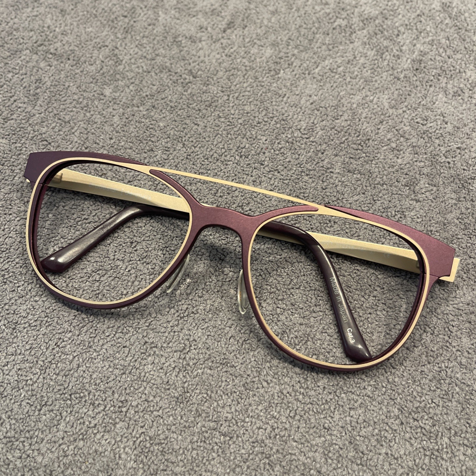 Prodesign Denmark 8903 Horn Rim Lightweight 3921 Gold Plum Eyeglasses FRAME ONLY