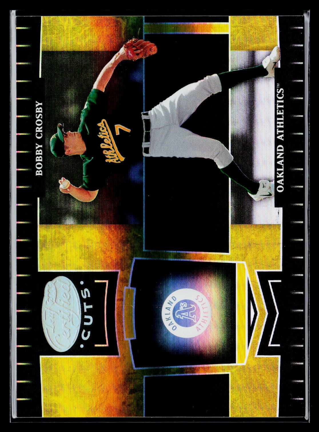 2004 Leaf Certified Cuts #144 Bobby Crosby Marble Gold #/25 2004 Leaf Certified Cuts #144 Bobby Crosby Marble Gold #/25