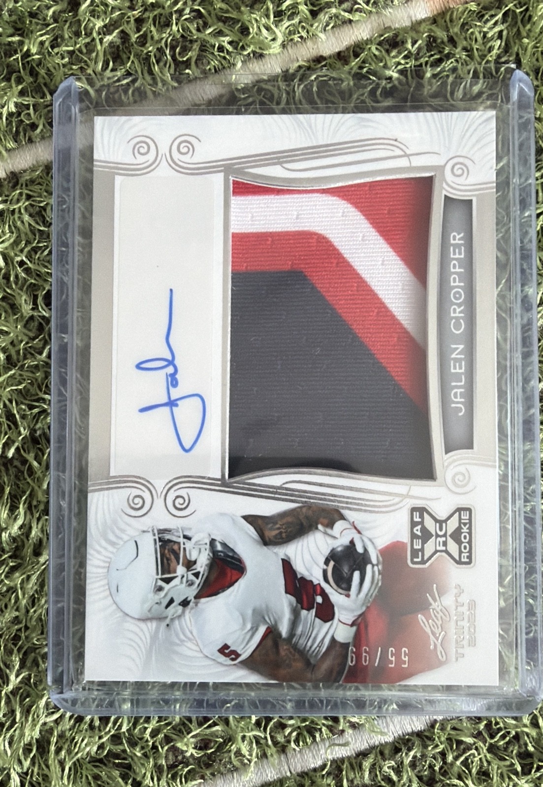 2023 Leaf Trinity-Patch Auto Jalen Cropper #PA-JC2 White Silver /99(AU, MEM, RC) 2023 Leaf Trinity-Patch Auto Jalen Cropper #PA-JC2 White Silver /99(AU, MEM, RC)