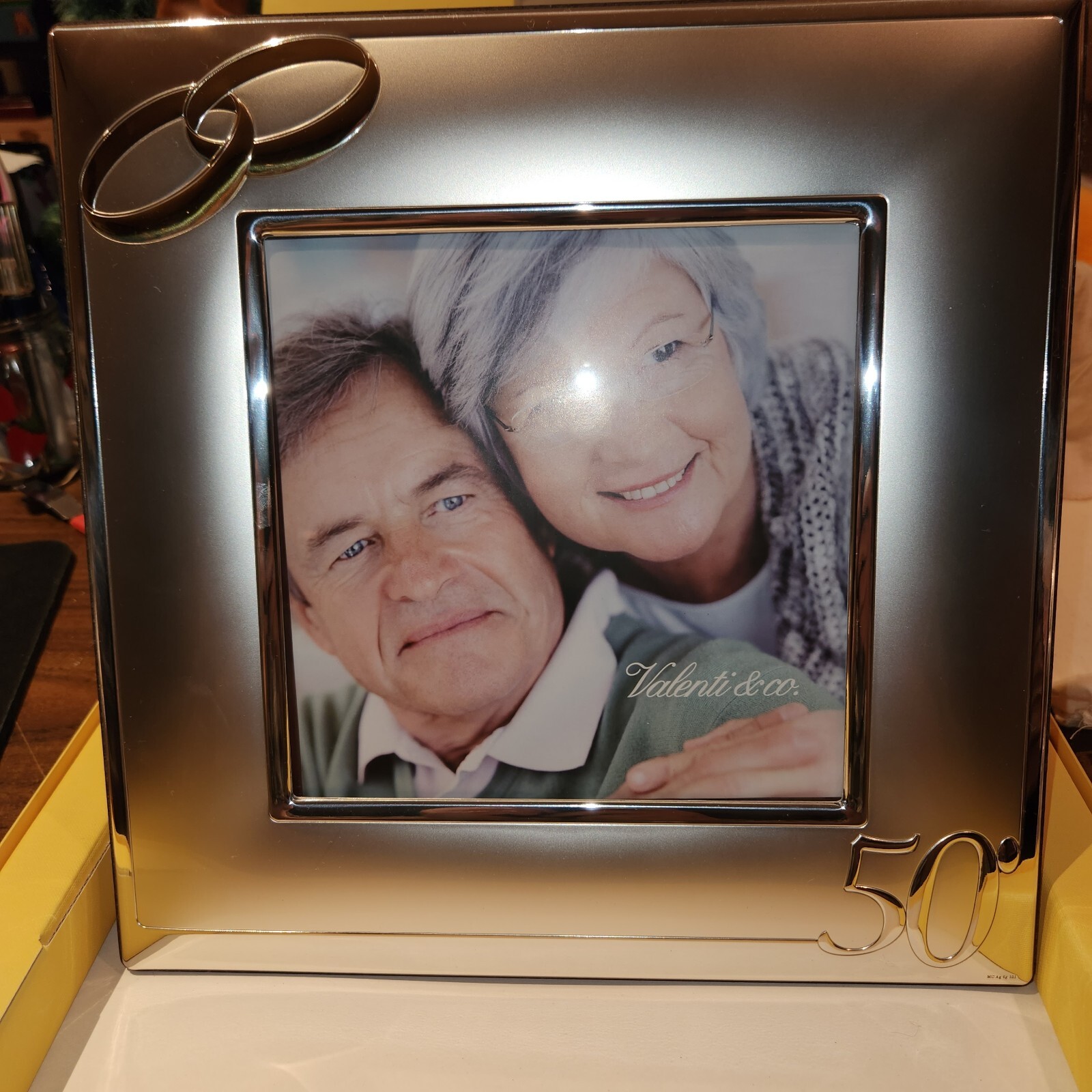 NEW Collezione Argenti Valenti Silver Picture Frame Italy 50th Wedding, Mirror