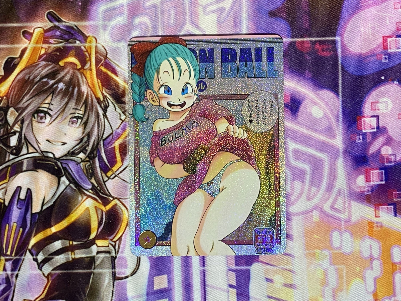Dragon Ball Bulma Goddess Anime Waifu ACG Frosted Foil Card Dragon Ball Bulma Goddess Anime Waifu ACG Frosted Foil Card