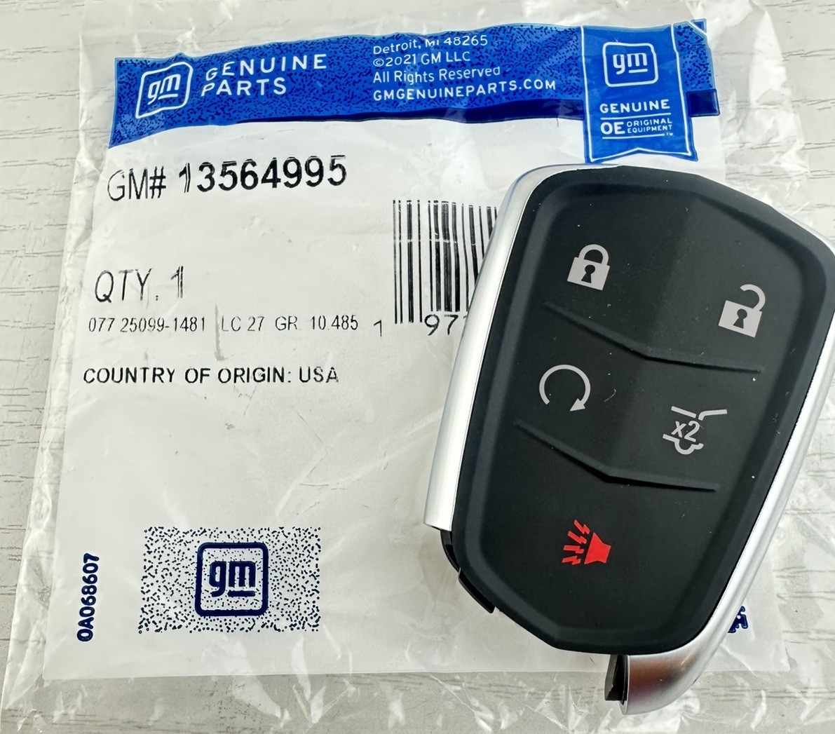 NEW OEM 2020-2024 CADILLAC XT4 XT5 XT6  REMOTE START SMART KEY FOB 13564995