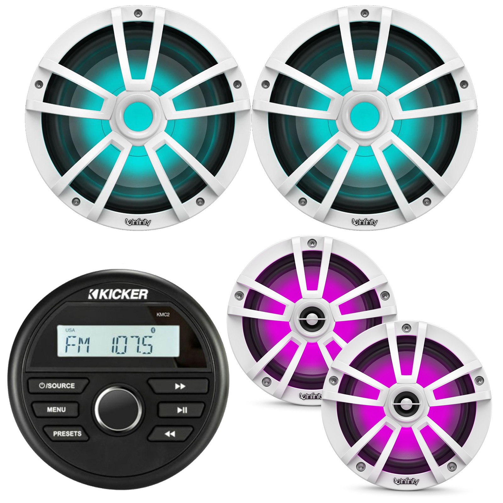 Kicker Gauge Bluetooth Radio, 6.5\