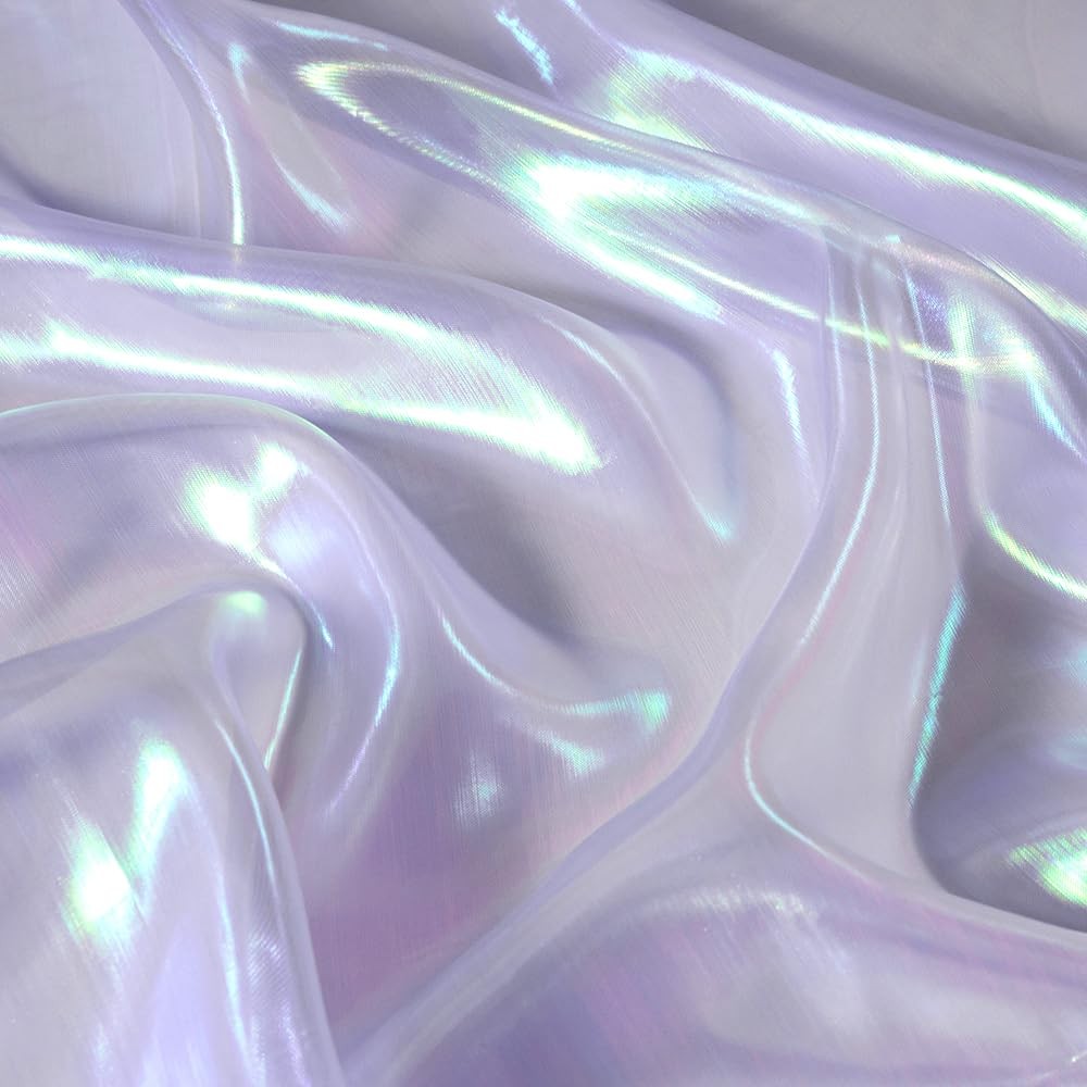 Holographic Fabric, 1 Yard Iridescent Organza 1 Yard, Colorful Purple Holographic Fabric, 1 Yard Iridescent Organza 1 Yard, Colorful Purple