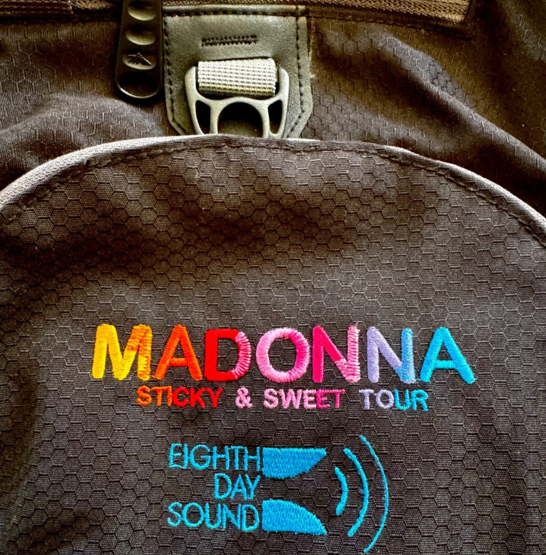 MADONNA BACK PACK STICKY & SWEET TOUR CREW PROMO BAG SWAG GIFT HIGH SIERRA MINT