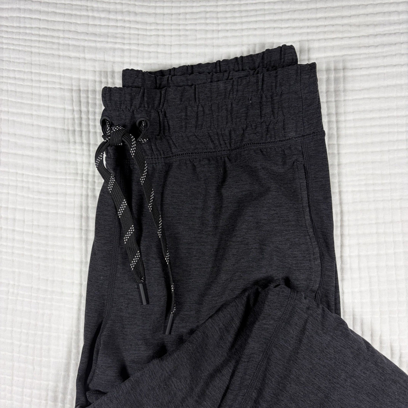 FLX Women\'s Black Drawstring Athleisure Performance Pants Relaxed Fit Size M