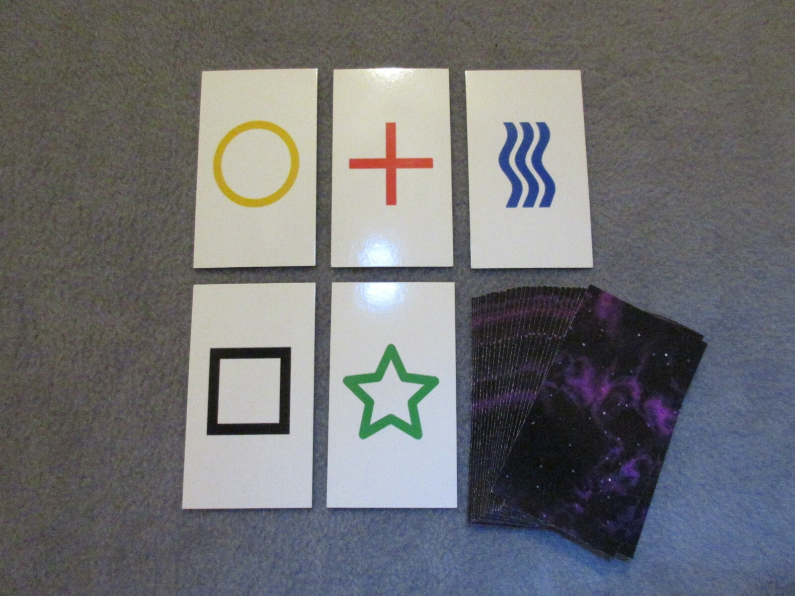 1PK E02C Low Cost zener style ESP Testing Cards - not marked - not a magic trick