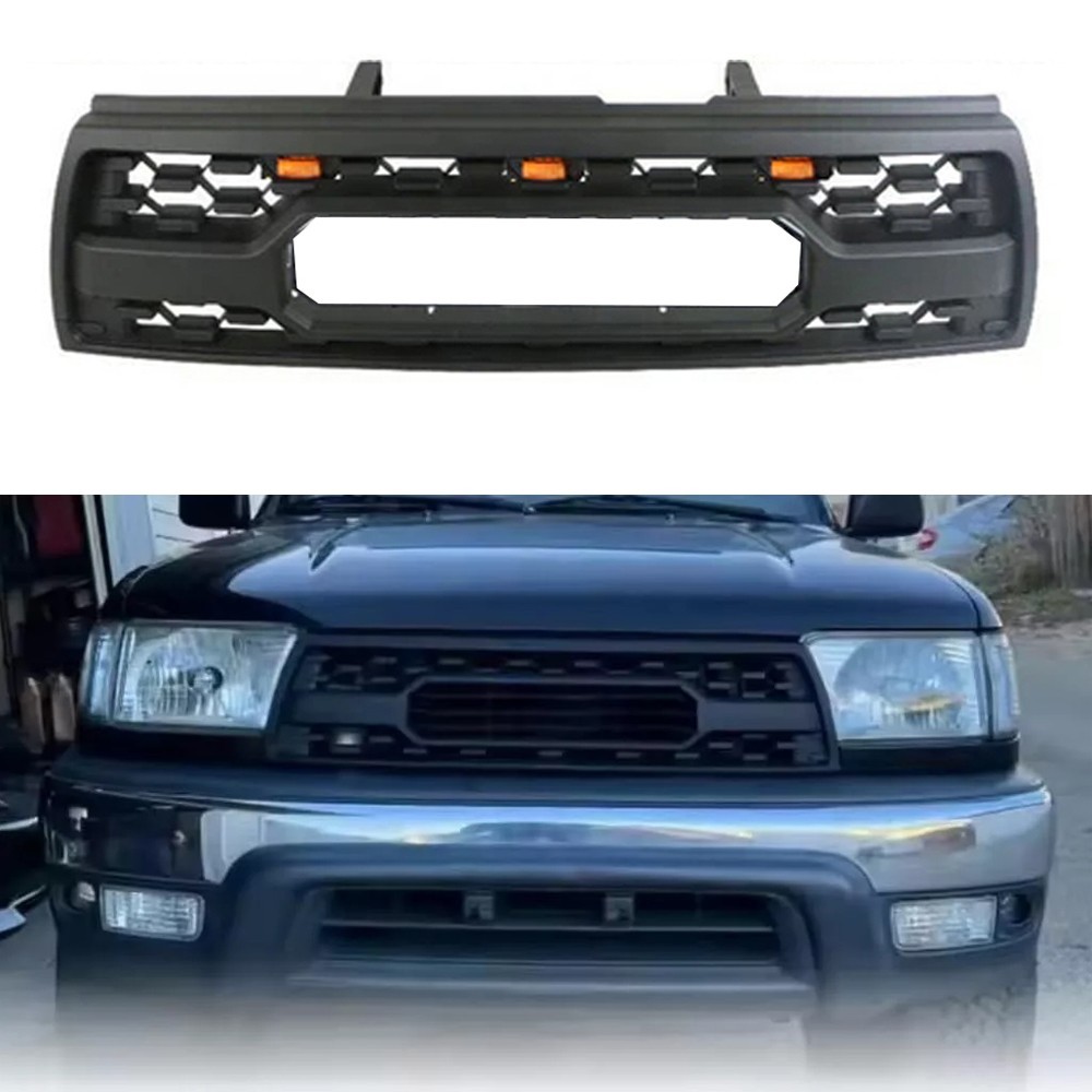 Matte Black Grille for 1996-2002 Toyota 4runner TRD Pro Style Grill with LEDs
