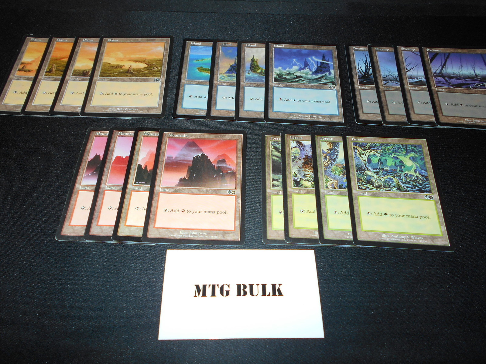 20 Basic Land - URZA\'S SAGA - 1x of each art - Sets - Magic MTG FTG