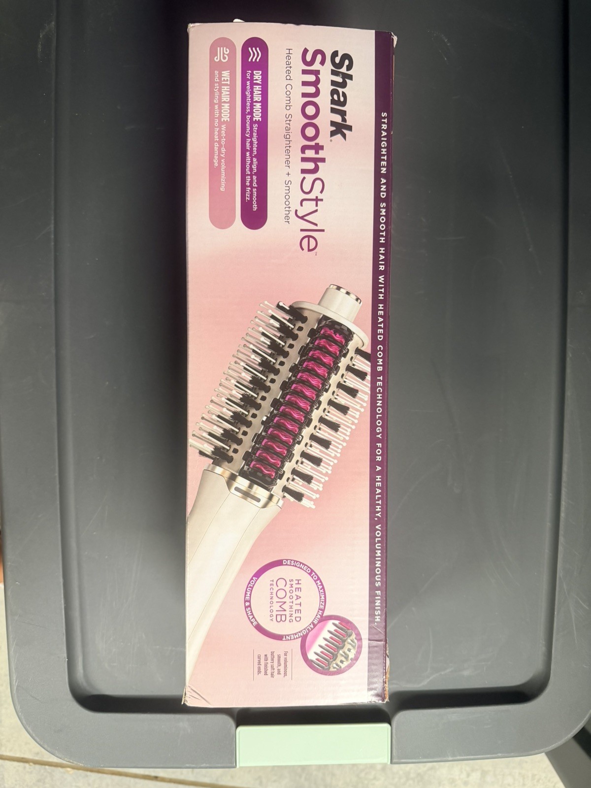 Shark SmoothStyle Heated Comb Straightener & Smoother Wet Dry Hair Styler Open Shark SmoothStyle Heated Comb Straightener & Smoother Wet Dry Hair Styler Open