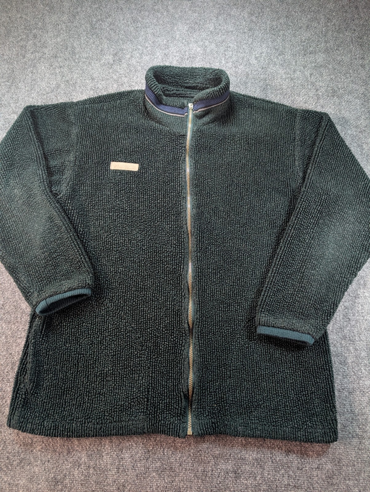 Vintage Dark Green Columbia Deep Pile Fleece Full Zip Jacket Made in USA Large Vintage Dark Green Columbia Deep Pile Fleece Full Zip Jacket Made in USA Large