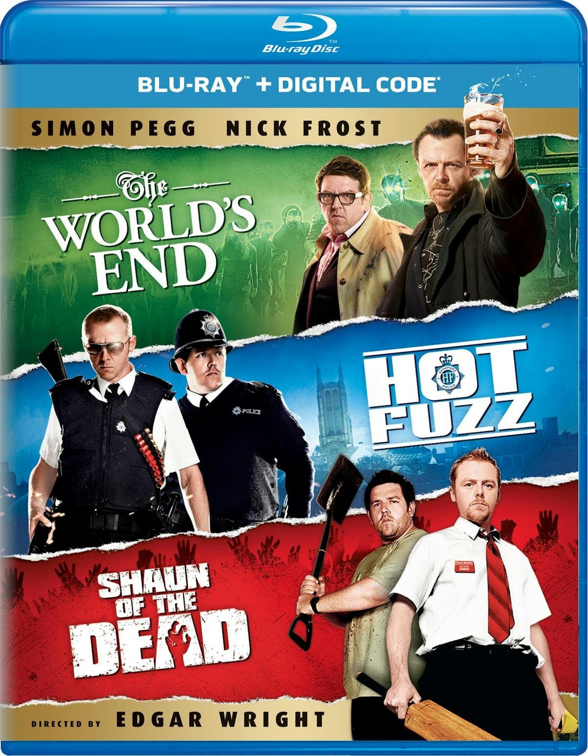 Shaun of the Dead / Hot Fuzz / The World's End Blu-ray Simon Pegg NEW