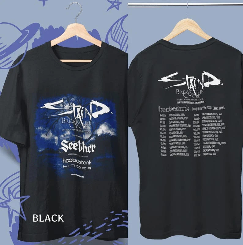 Vtg Staind Break the Cycle Tour 2026 Rock Concert T-Shirt S-5XL