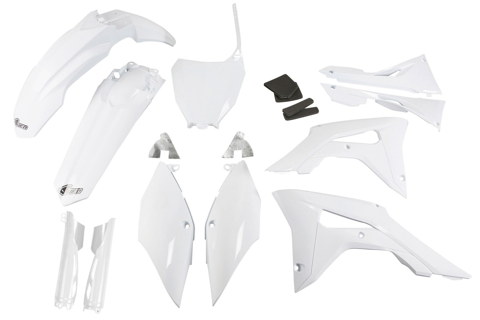 UFO White Plastic Kit fits Honda: CRF250R (2018-2021), CRF450R (2017-2020)