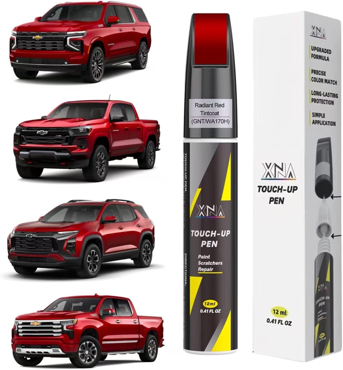 Car Touch Up Paint (Radiant Red Tintcoat (GNT/WA170H)) for Chevrolet, 2 in 1 ...