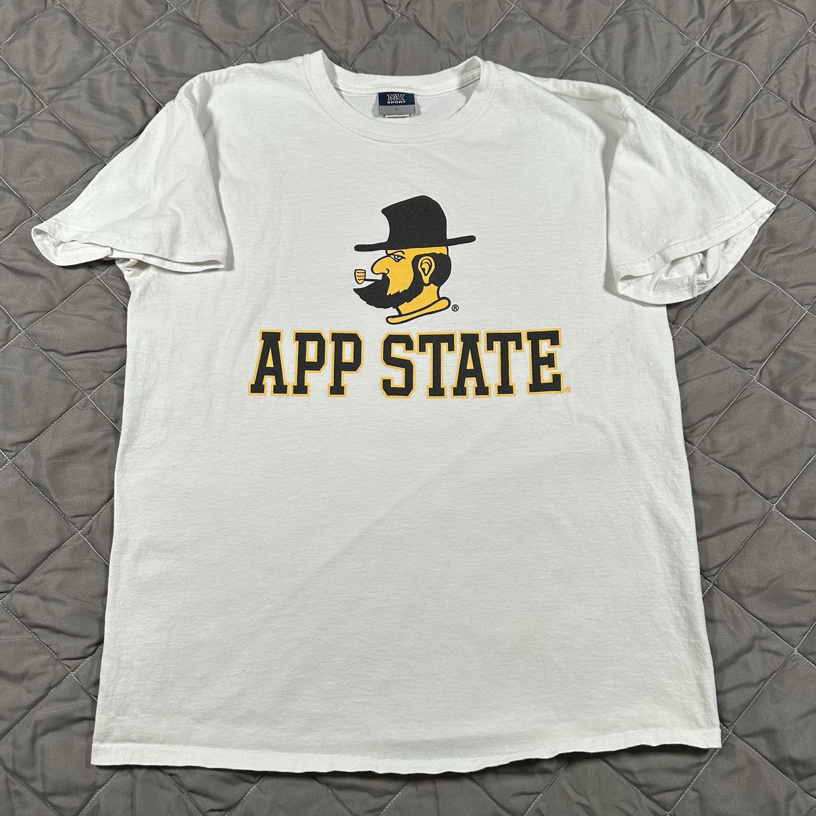 VINTAGE Appalachian State Mountaineers Shirt Mens Large White Football Yoseph VINTAGE Appalachian State Mountaineers Shirt Mens Large White Football Yoseph