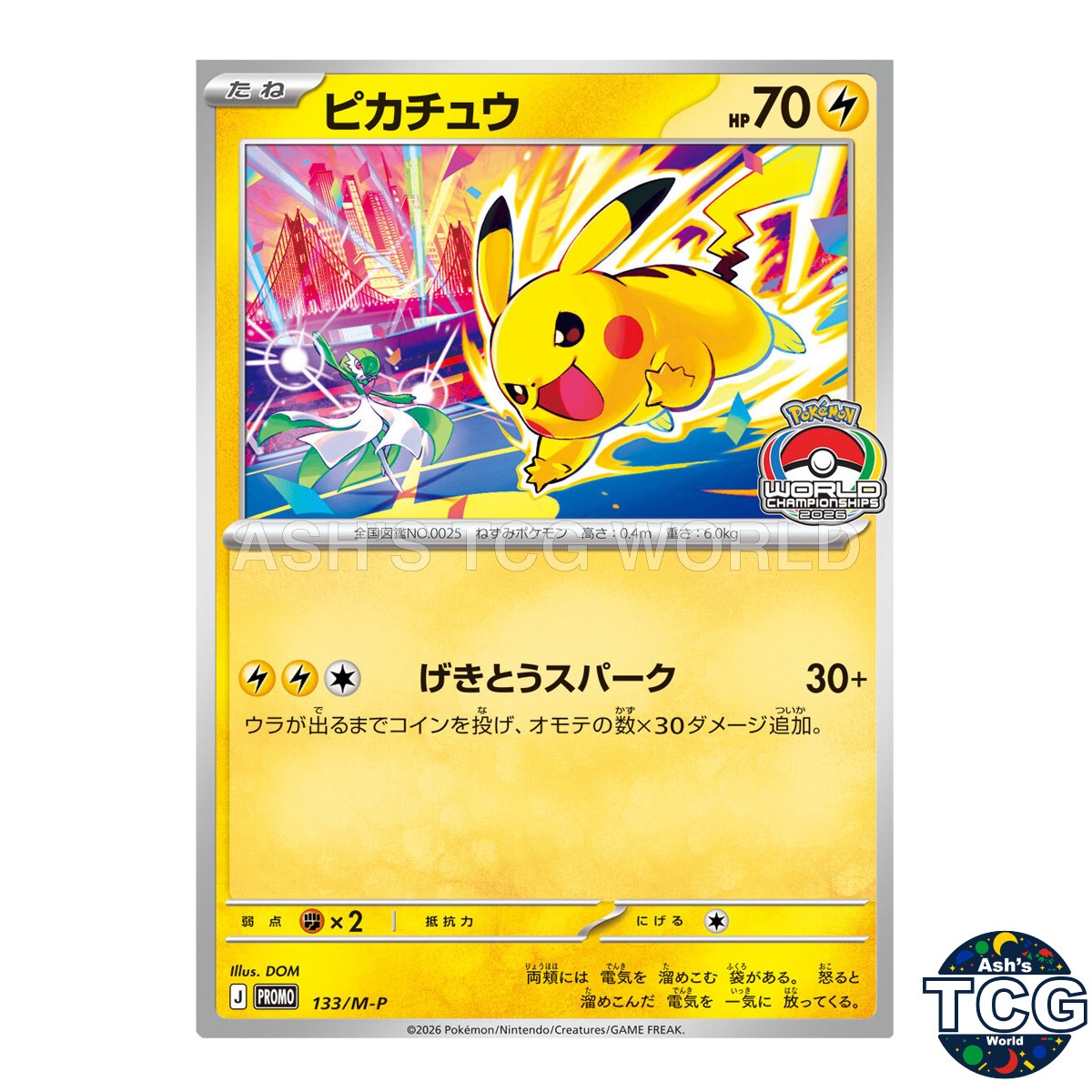 Pikachu 133/M-P M-P Pokemon Card Japanese Promo Championship Gym Event