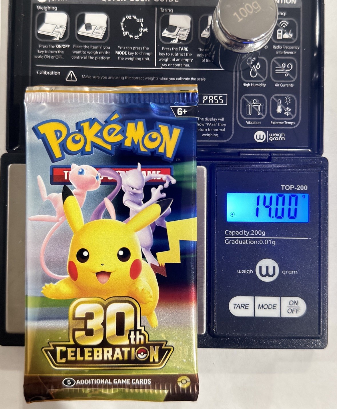 🔥SUPER HEAVY 14.00g 🔥 Pokemon TCG 30th Celebration Booster Pack English Sealed