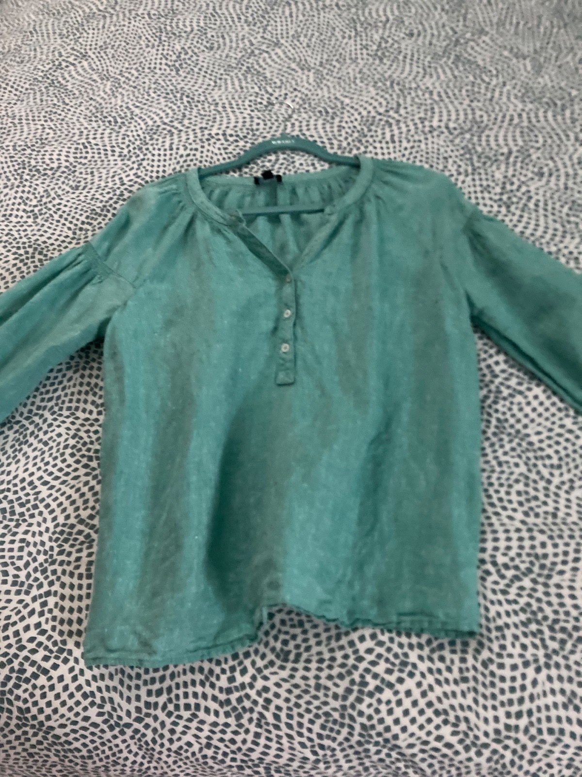 Talbot green linen top, very pretty