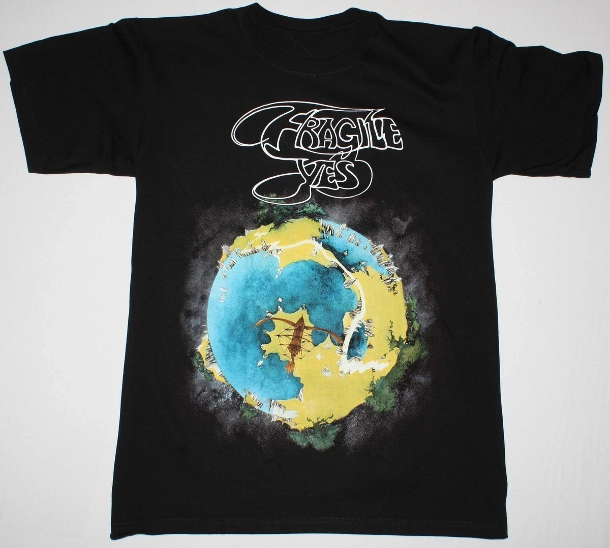 YES Band FRAGILE Album 1971 Heavy Cotton T Shirt Full Size S-5XL