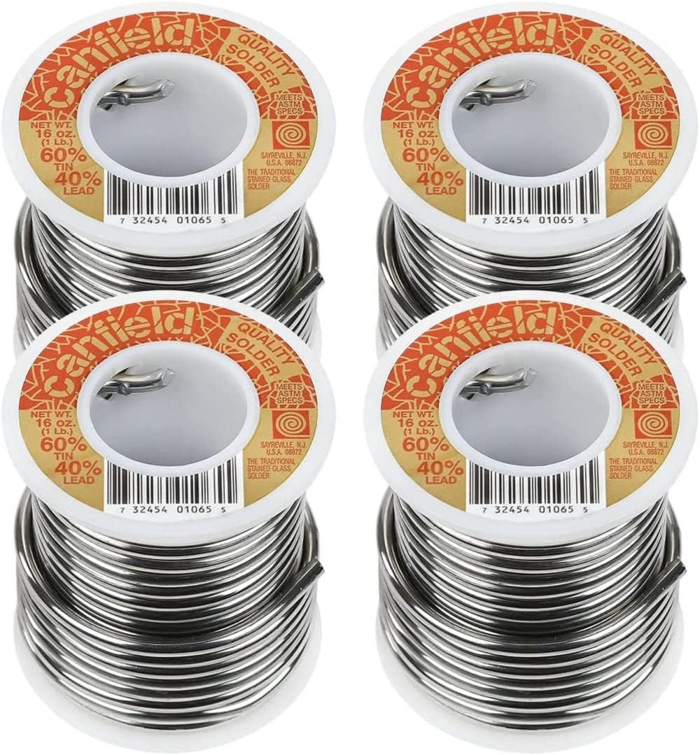 60/40 Solder for Stained Glass  4 Lb. 1-4-Pack