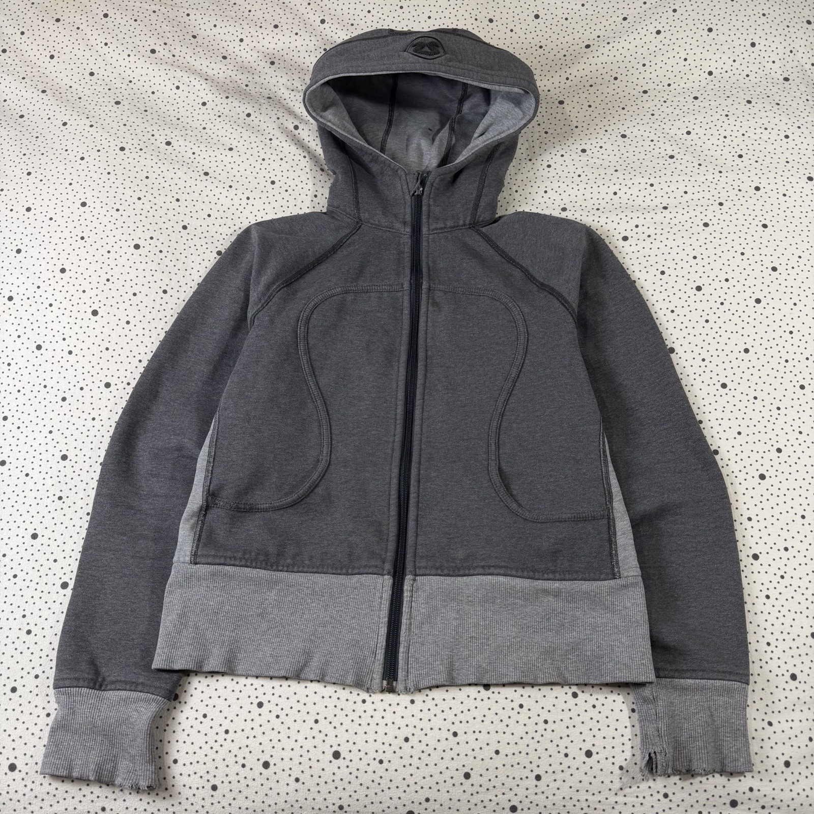 Vintage Lululemon Scuba Hoodie Women\'s 8 Gray Full Zip Jacket Activewear Sporty Vintage Lululemon Scuba Hoodie Women\'s 8 Gray Full Zip Jacket Activewear Sporty