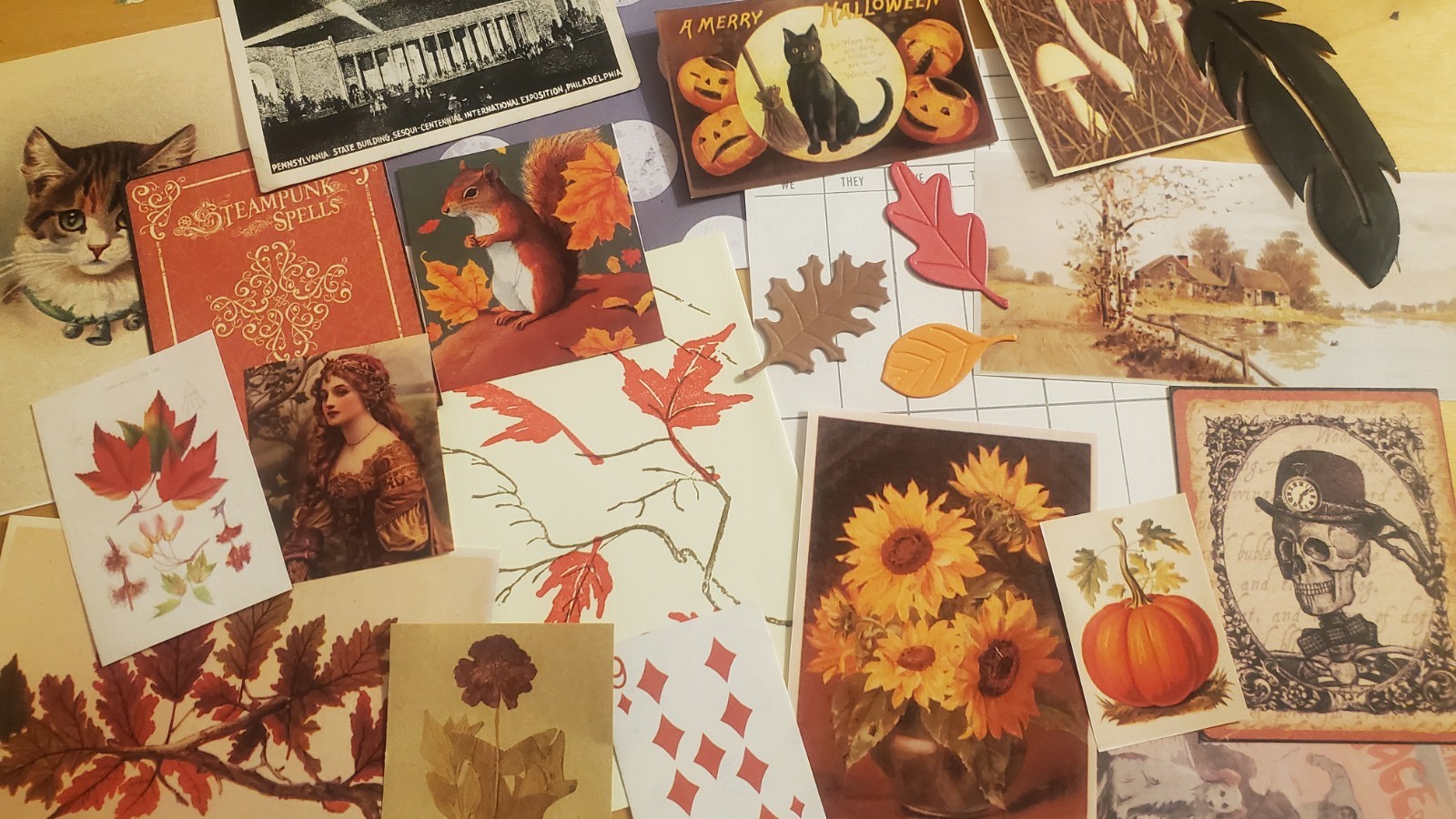 20+ Pieces Fall/Autumn Vintage Ephemera For Junk Journal, Scrapbook, Collage