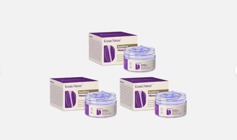 3x Kreain -Fast Acting Joint Pain Soothing Massage Gel Purple Natural 04/23/28
