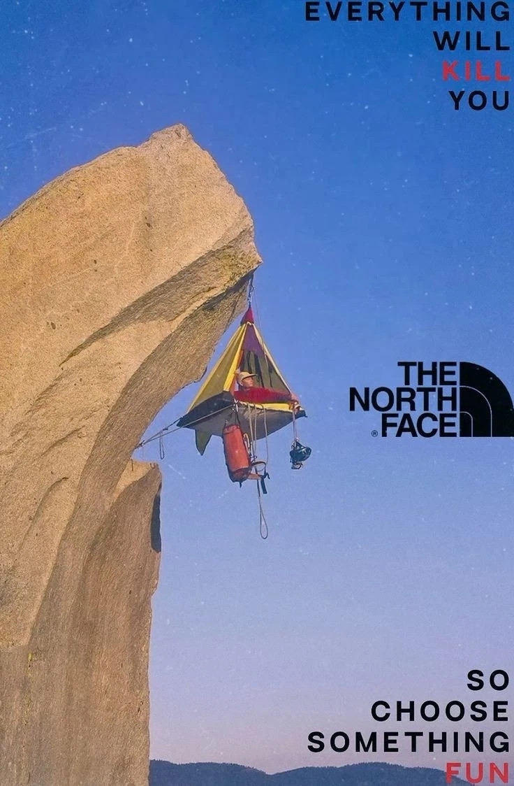 Retro Rock Climbing Poster Vintage Mountain Camping Tent Adventure Wall Art