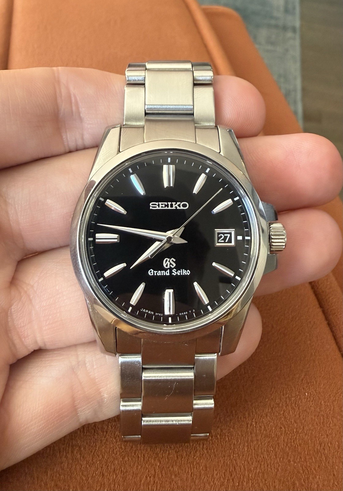 Grand Seiko SBGX055 - 9F Quartz Black Dial Men’s Watch