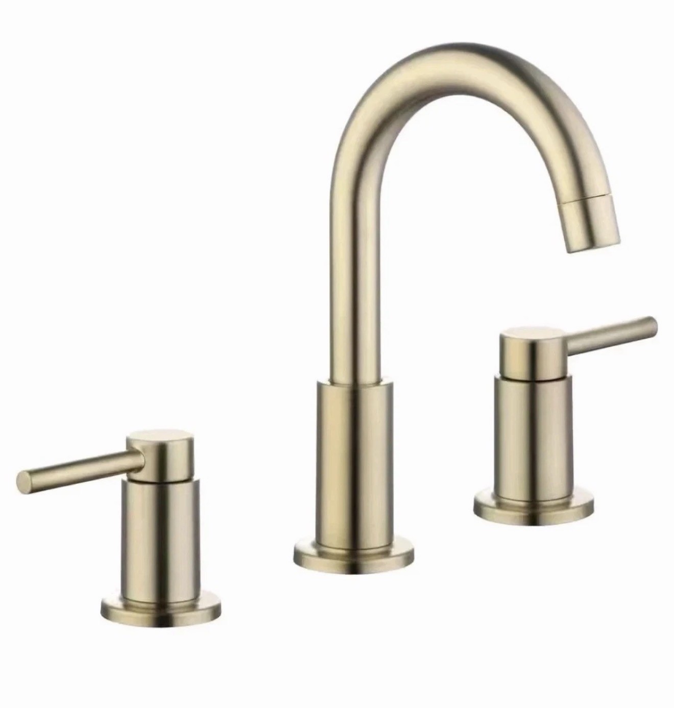 Glacier Bay Dorind 8 in Widespread High Arc Bathroom Faucet in Matte Gold Glacier Bay Dorind 8 in Widespread High Arc Bathroom Faucet in Matte Gold