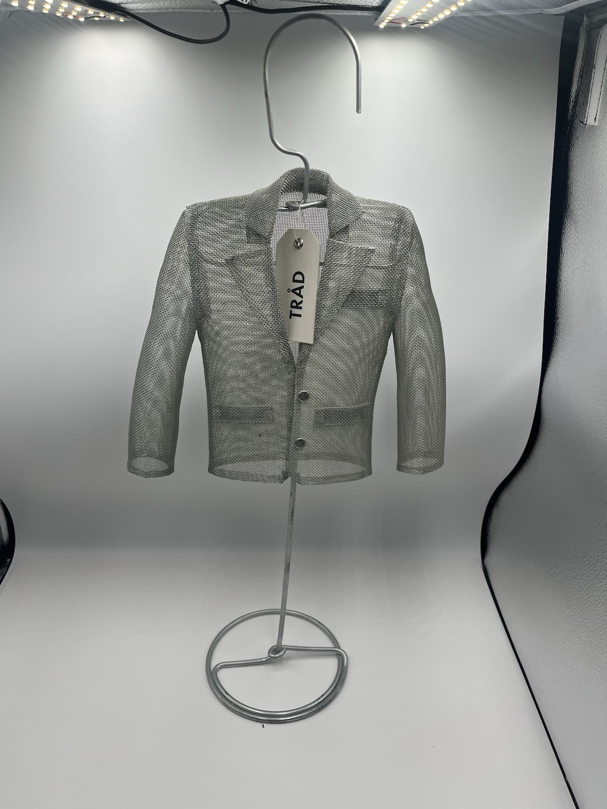 Vintage Metal Wire Mesh Hanging Jacket Stand Décor Trad Ikea 1990\'s New With Tag