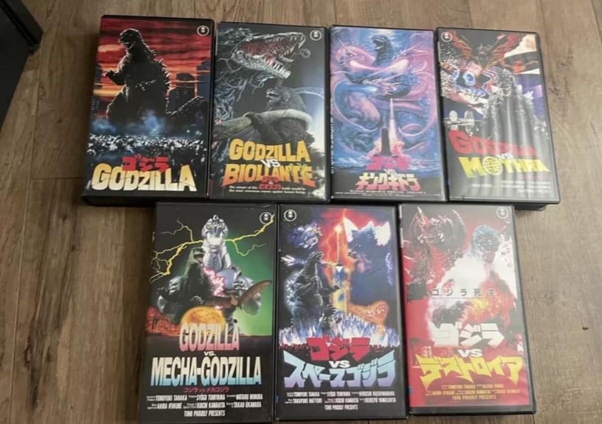 Vintage Japanese Godzilla VHS Lot Of (7) Heisei Era Subtitled Vintage Japanese Godzilla VHS Lot Of (7) Heisei Era Subtitled