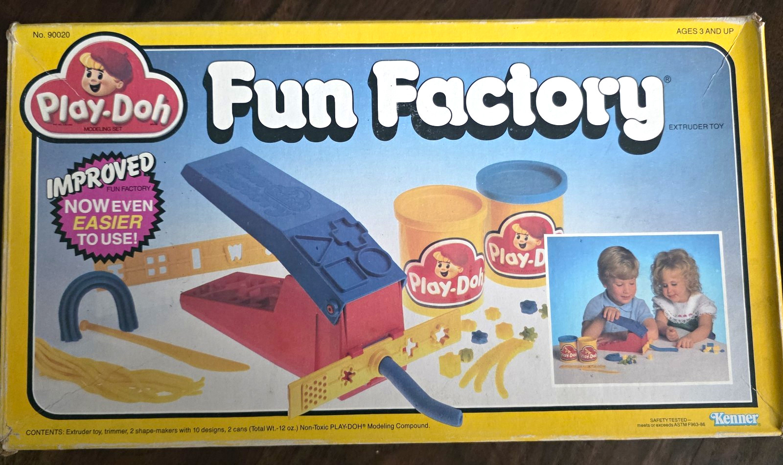 Vintage 1987 Play-Doh Fun Factory Kenner 90020 Extruder Set w/ Box Accessories