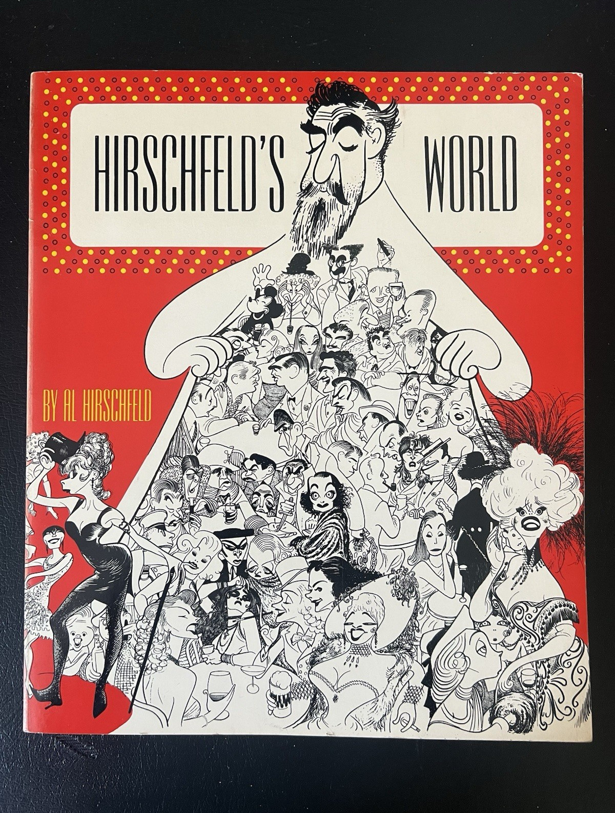 SIGNED Al Hirschfeld Hirschfeld’s World Book Broadway Art Rare Autograph