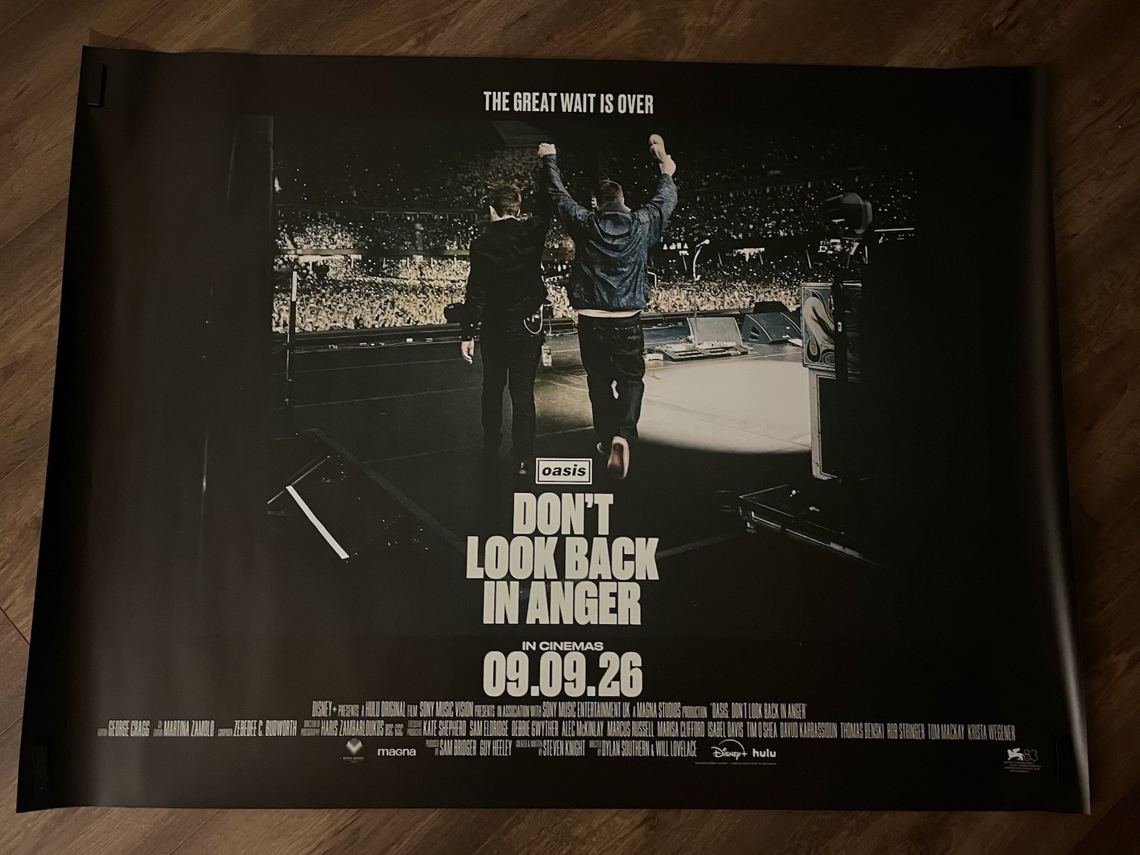 Oasis Don’t Look Back In Anger Official UK Cinema Quad Poster