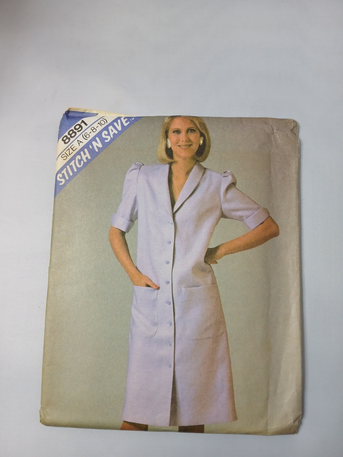McCall’s Stitch Save Sewing Pattern 8891 Misses Shirt Dress Size A 6-8-10 1984 McCall’s Stitch Save Sewing Pattern 8891 Misses Shirt Dress Size A 6-8-10 1984