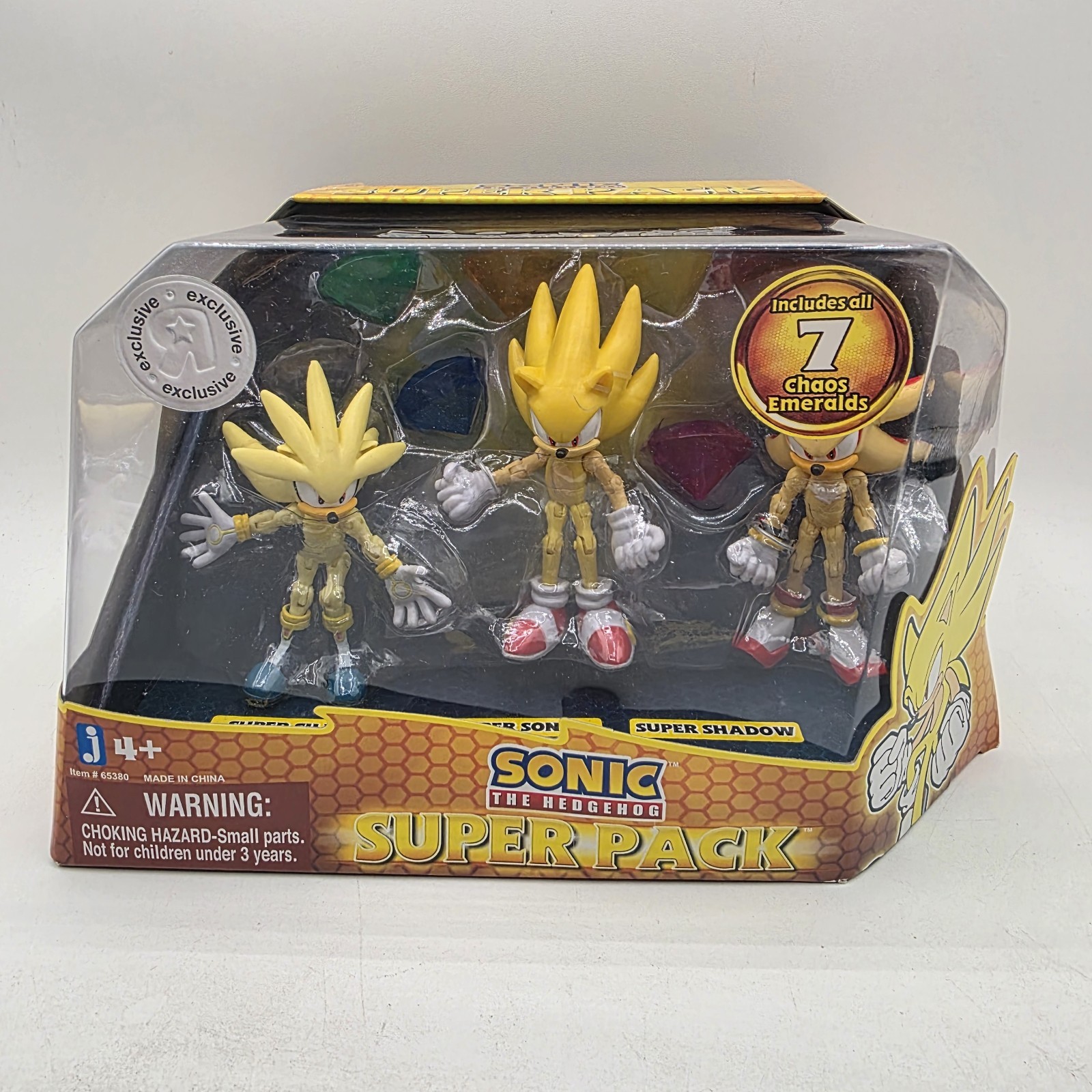 2010 Jazwares Sonic the Hedgehog Super Pack w/ 7 Emeralds TRU Exclusive Rare New