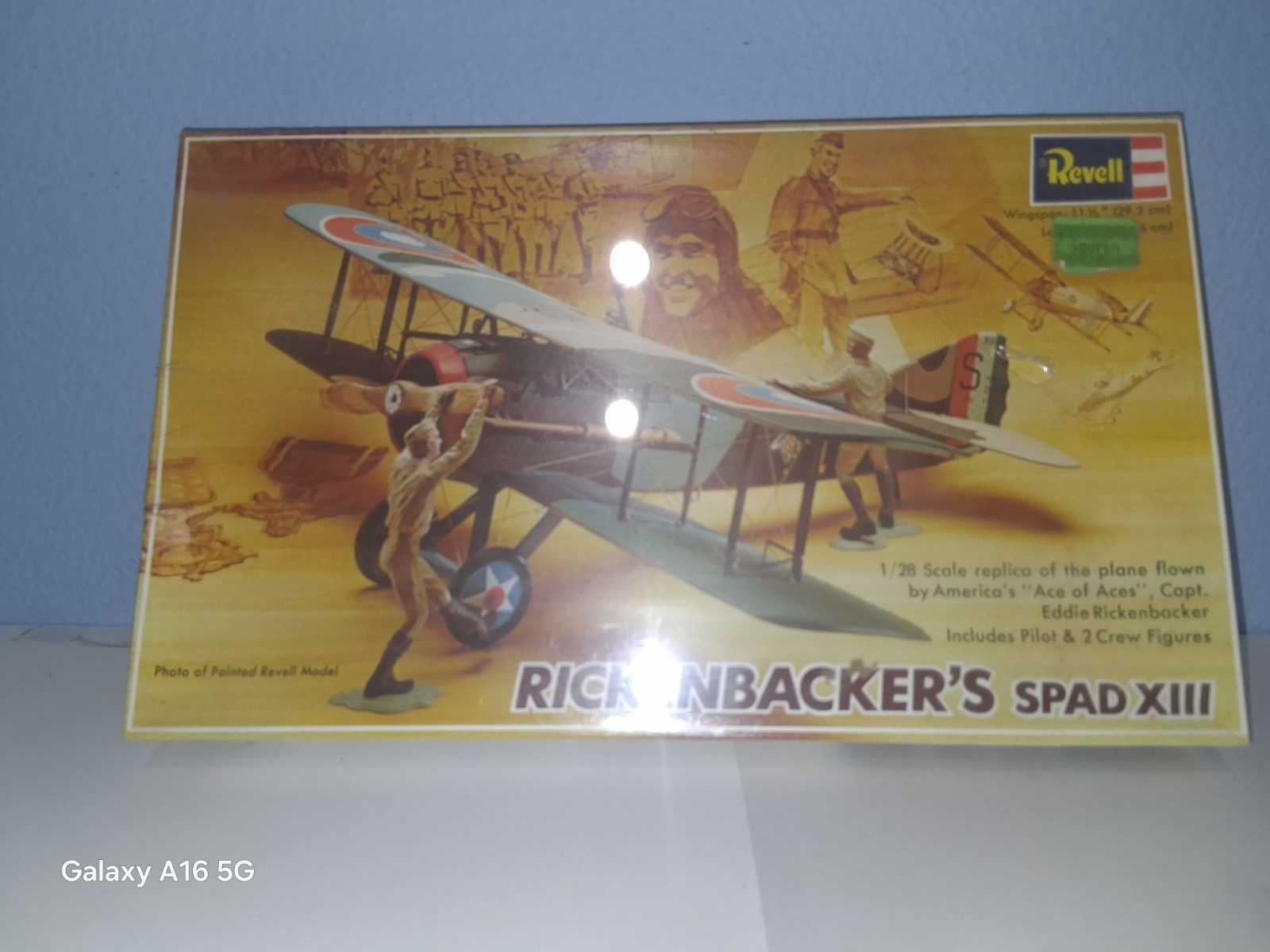 1975 Revell 1/28 scale WW1 SPAD plastic model airplane kit - sealed