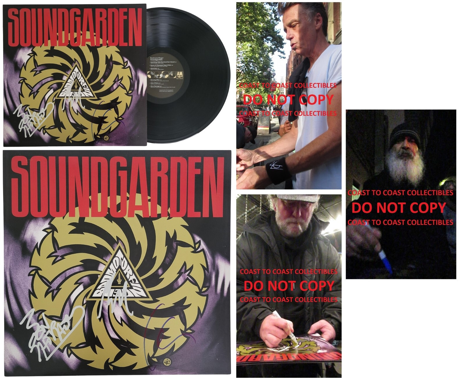 Soundgarden Signed Badmotorfinger Album COA Proof Autographed Vinyl Record