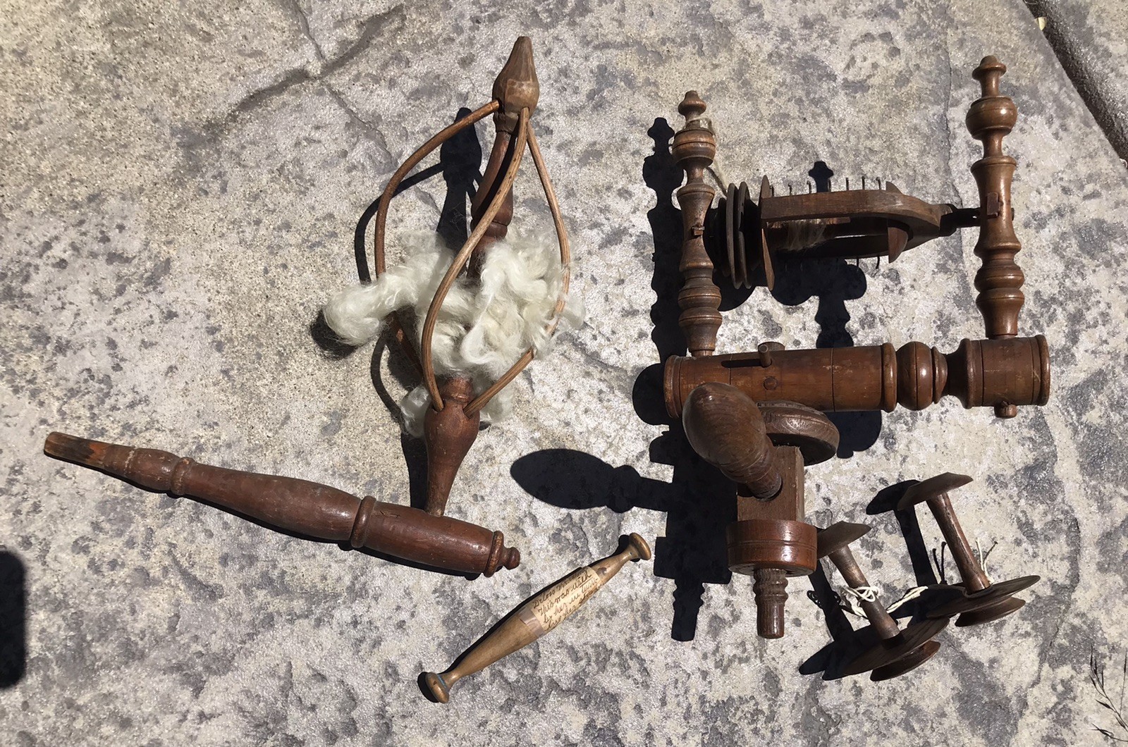 Antique Spinning Wheel Parts Pre Civil War 1849 to 1868
