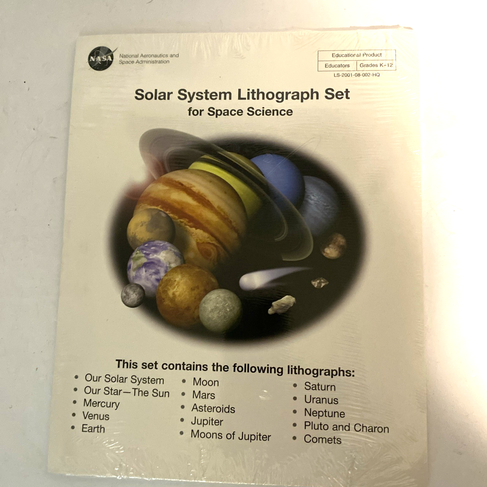 NASA Solar System Lithograph 15 print Set For Space Science NEW-K-12