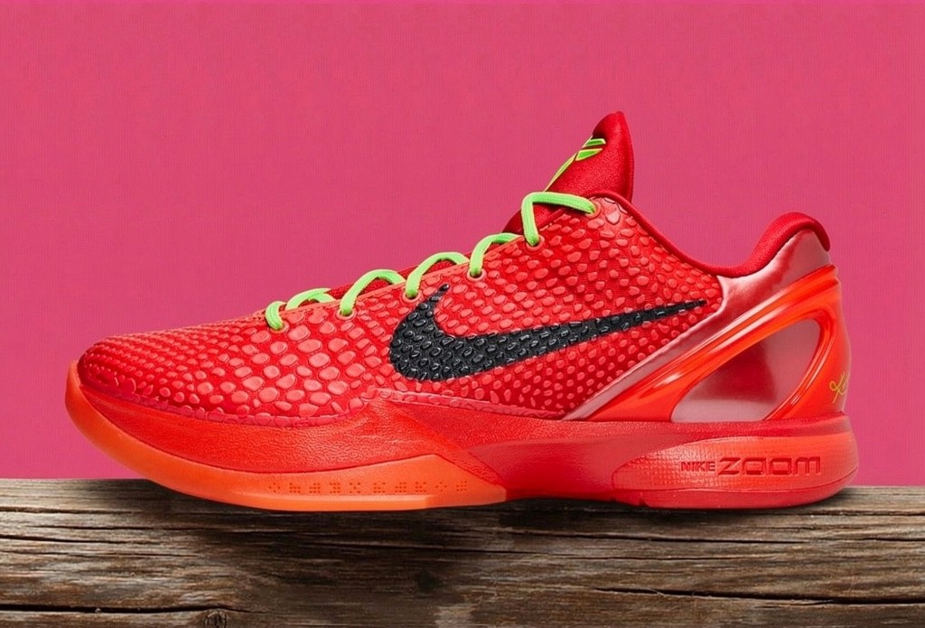 Nike Zoom Kobe 6 Protro \'Reverse Grinch\' Men\'s Red/Black/Green Shoes